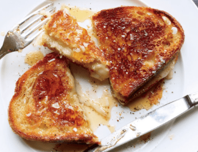 Knife-&-fork Grilled Cheese With Honey 