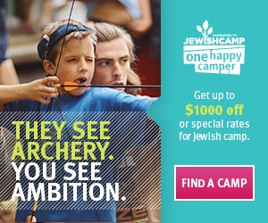 Camper doing archery